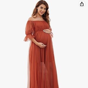 Ever-Pretty Women's Off-Shoulder A-line Tulle Maternity Dress